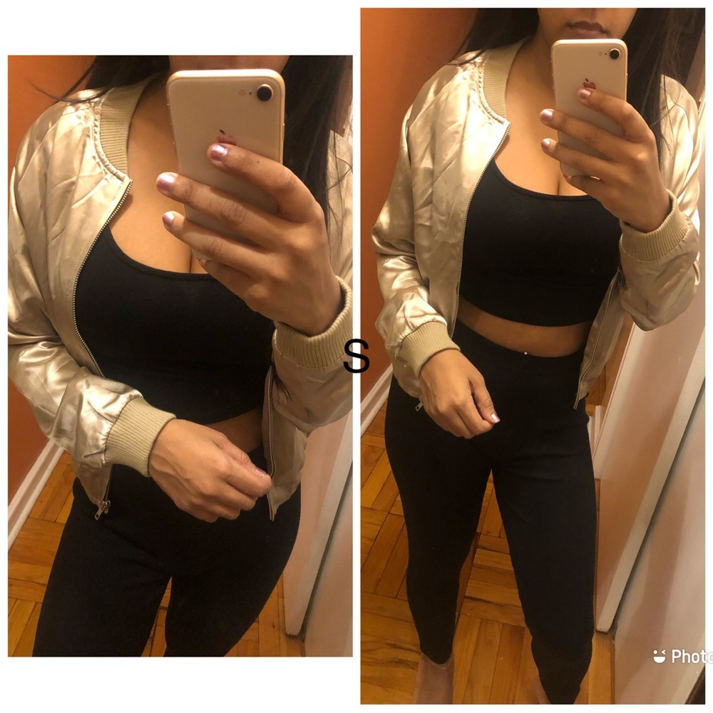Satin bomber jacket